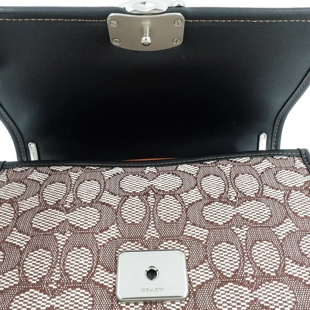Coach Bandit Signature Shoulder Bag Cocoa Black OS